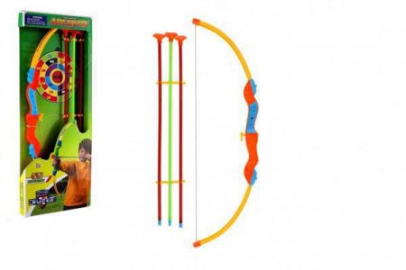 Teddies Luk a 3 šípy s přísavkami plast 52 cm
