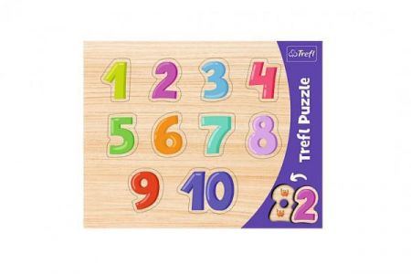Trefl Desková vkládačka puzzle obrysová čísla
