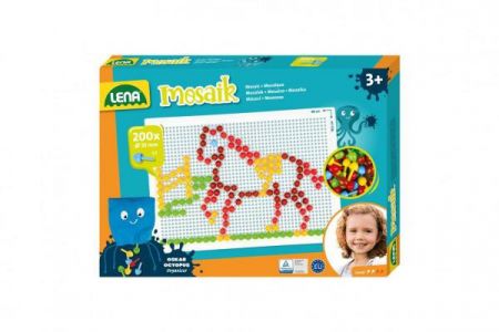 LENA Mozaika klobouček 1cm hladký 200ks 
