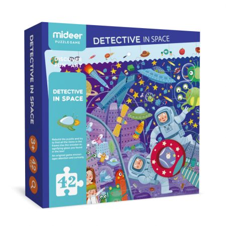 Mideer Detektivní puzzle 42 ks Detektiv ve vesmíru