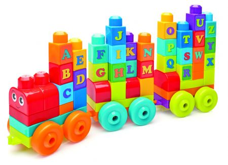 Mattel Mega Bloks vláček s písmenky