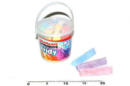 Wiky Křídy chodníkové barevné 20 ks trojhranné