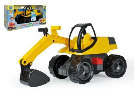 LENA Bagr žlutočerný Giga Trucks plast 80 cm