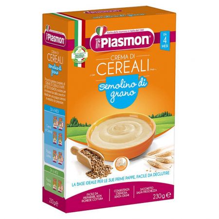 PLASMON Kaše pšeničná krupicová 230 g, 4 m+