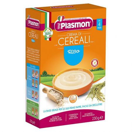 PLASMON Kaše bezlepková rýžová 230 g, 4 m+