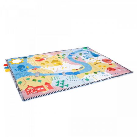 Baby Einstein BABY EINSTEIN Podložka na hraní plyšová extra velká 147x104 cm Sea & City, 0m +