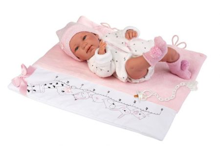 Llorens 84328 New born Realistické miminko Holčička 43 cm
