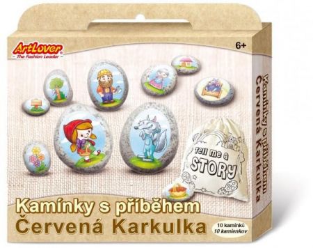 SMT Creatoys Kamínky s příběhem se samolepkami Červená Karkulka kreativní sada